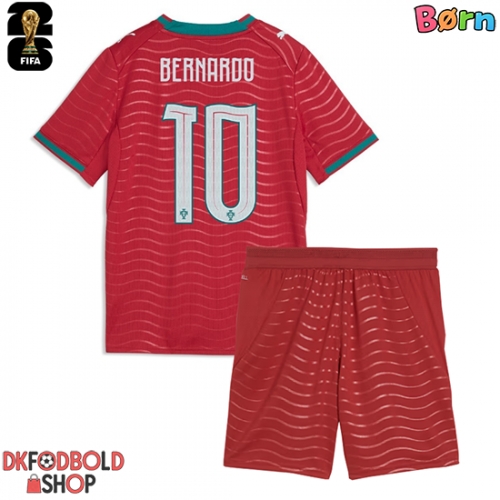 Portugal Bernardo Silva #10 Hjemmebanesæt Børn VM 2026 Kort ærmer (+ korte bukser)